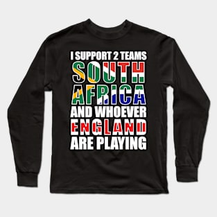 South Africa Sports Supporter England Joke Funny Long Sleeve T-Shirt